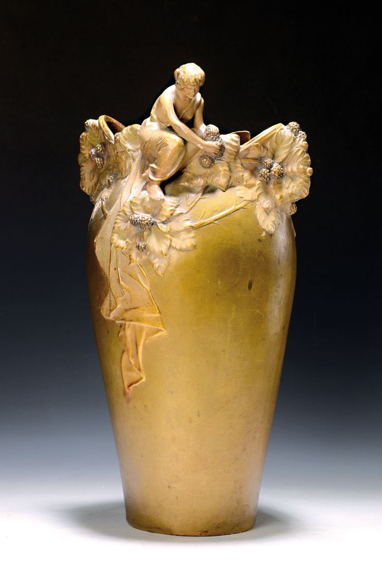 Große Jugendstil Vase, Österreich oder Ungarn, um 1900,