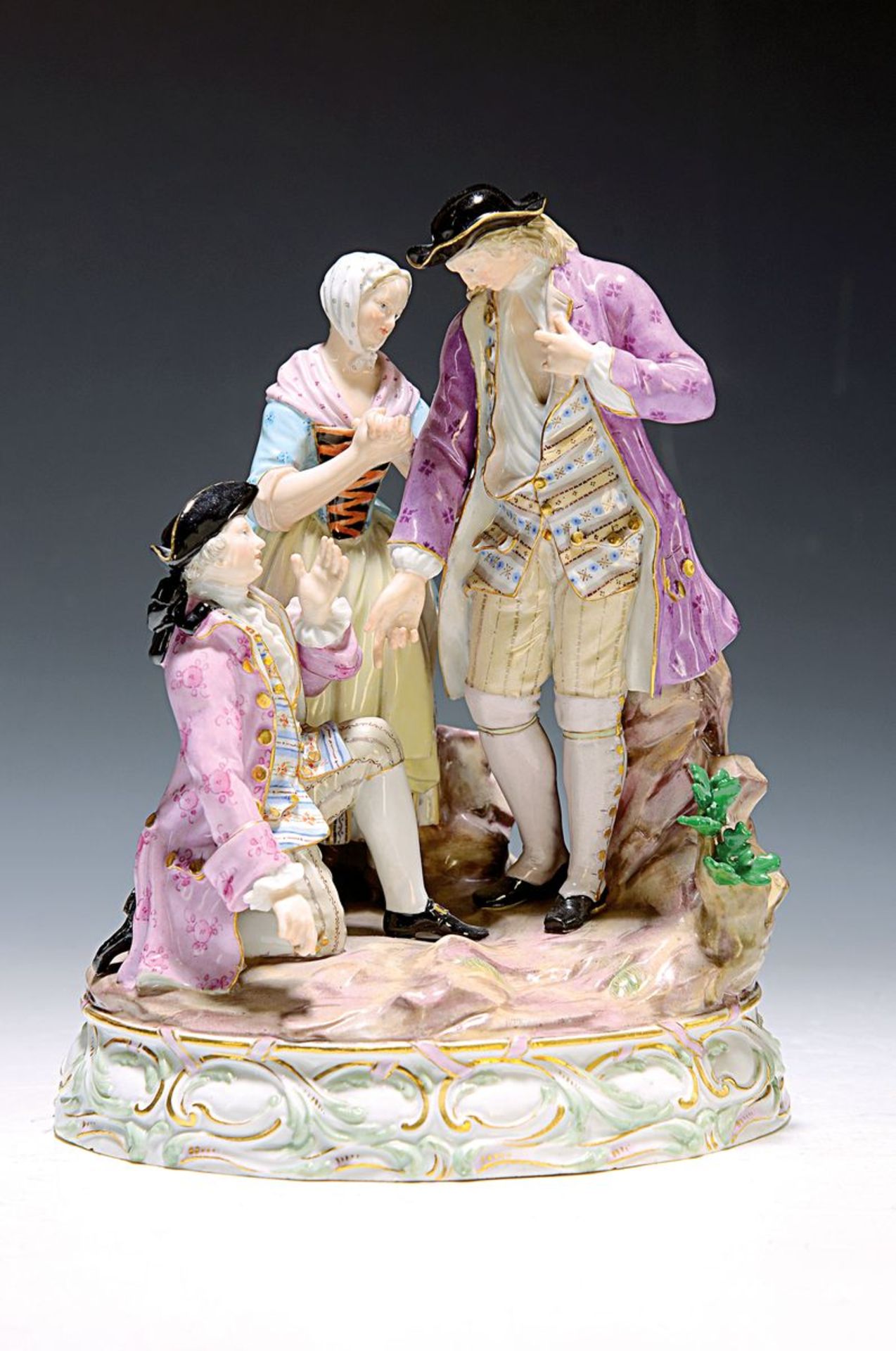 Porzellangruppe, Meissen, um 1860, Entwurf Acier, 'Anette