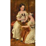 Zuschreibung: Daniel Maclise, 1806-1870, zwei Mädchen mit