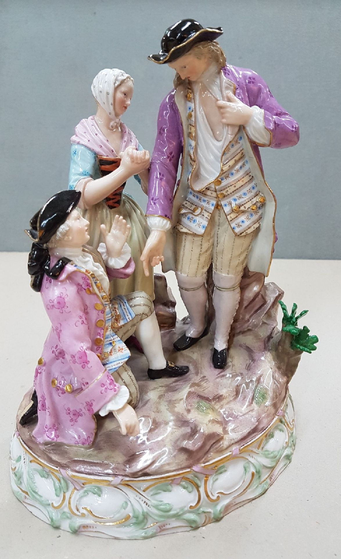 Porzellangruppe, Meissen, um 1860, Entwurf Acier, 'Anette - Image 2 of 9