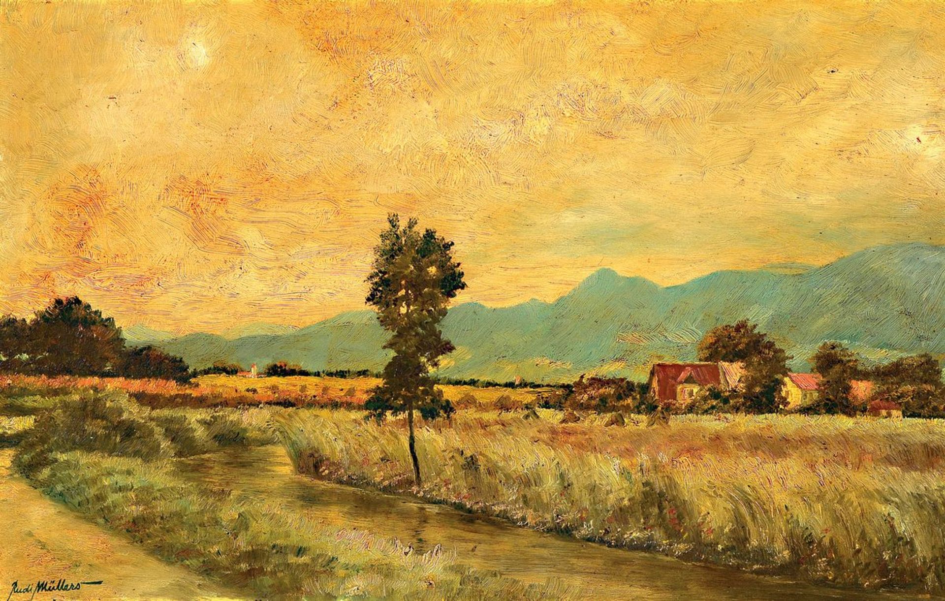 Rudi Müllers, 1895 München - 1972 Heidelberg,  Landschaft,