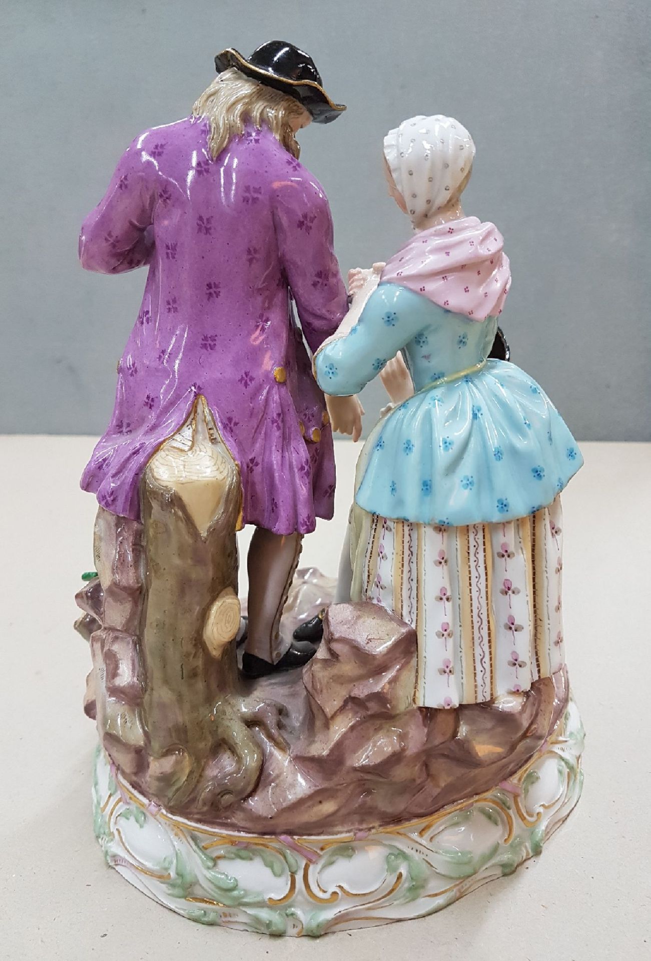 Porzellangruppe, Meissen, um 1860, Entwurf Acier, 'Anette - Image 4 of 9