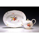 Teekanne und ovale Platte, Meissen, um 1890,  Form