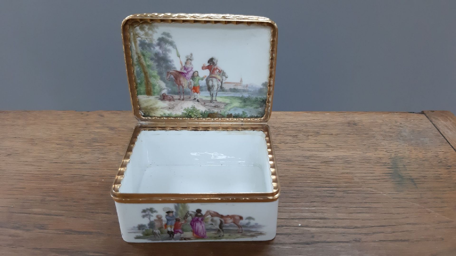 Tabatiere, wohl Meissen, um 1770, mit feiner 750er - Image 13 of 13