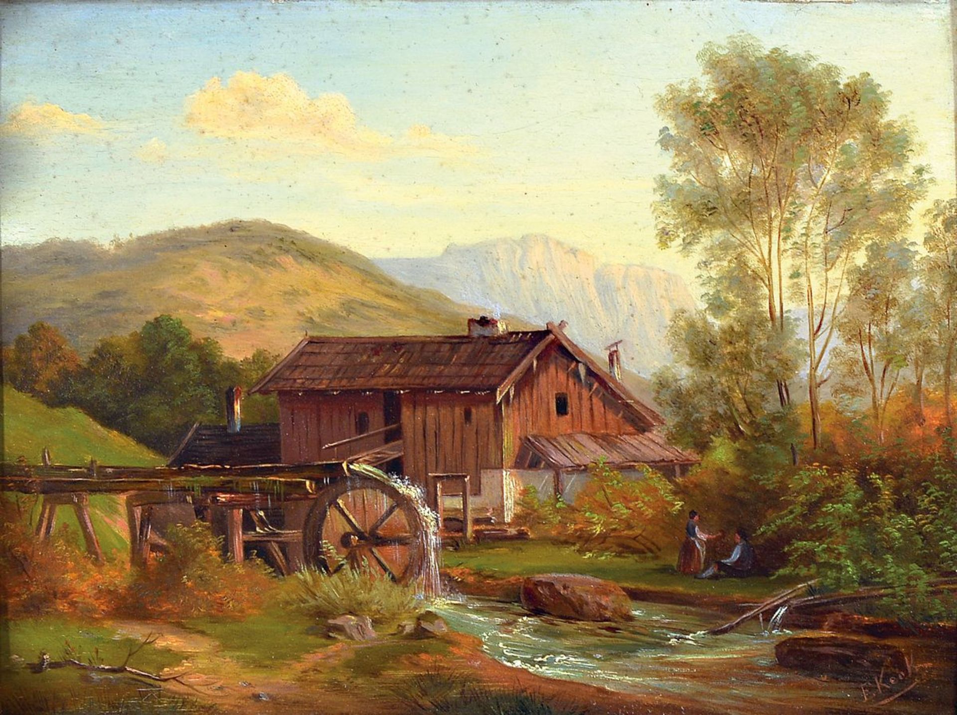 Elise Kerk, Malerin der 2. Hälfte des 19. Jh.,  Landschaft