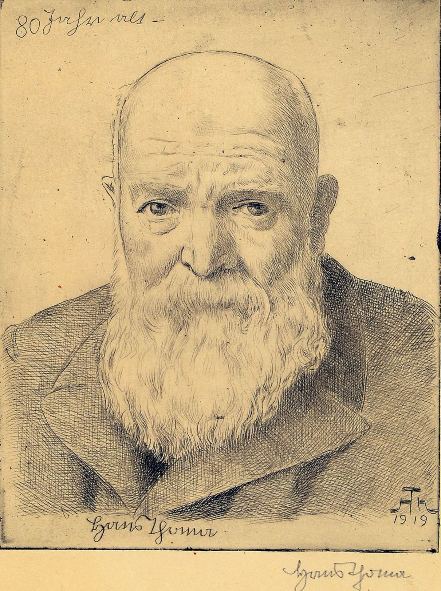 Hans Thoma, 1839 Bernau-1924 Karlsruhe,  Selbstporträt,