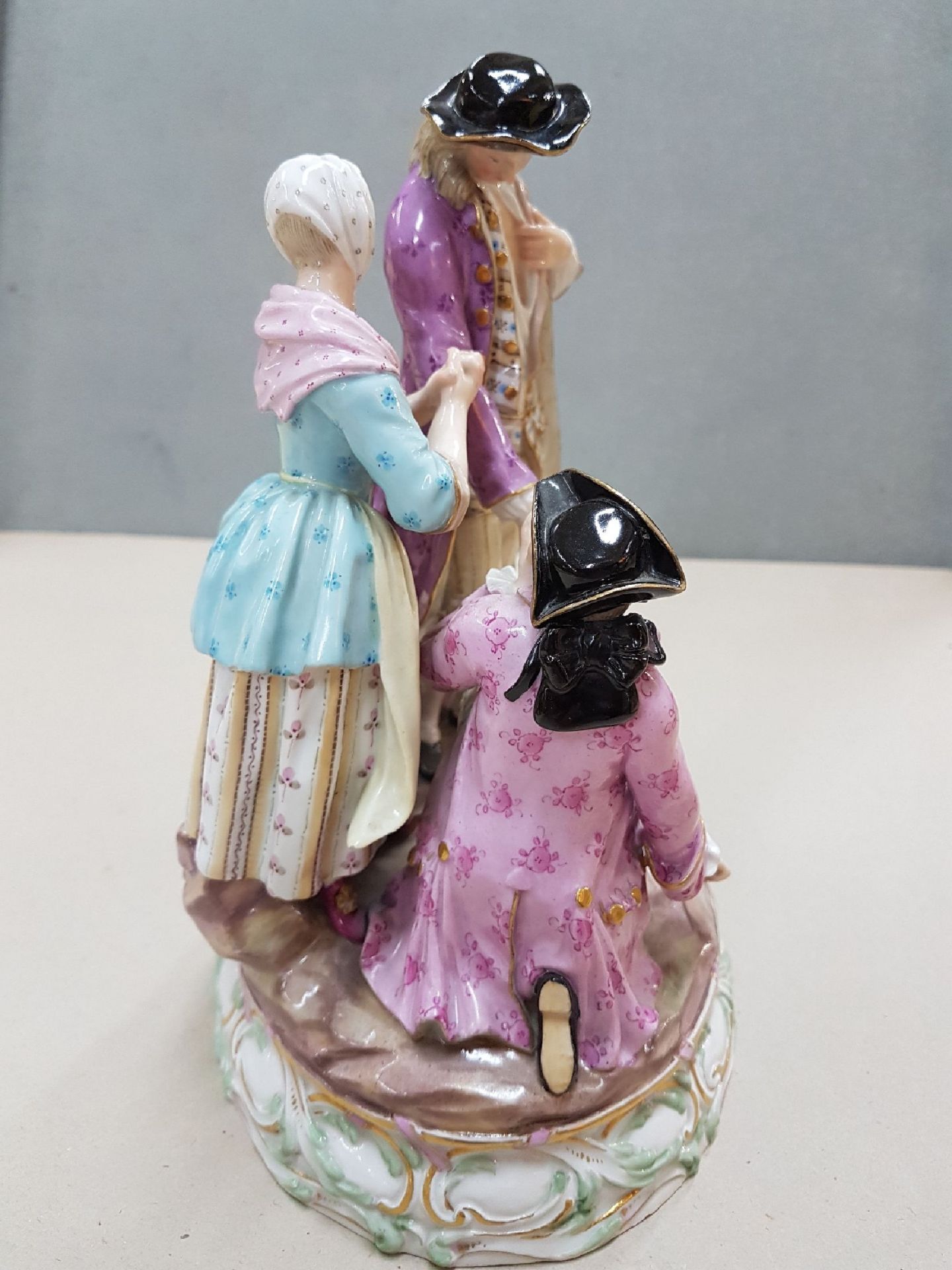 Porzellangruppe, Meissen, um 1860, Entwurf Acier, 'Anette - Image 5 of 9