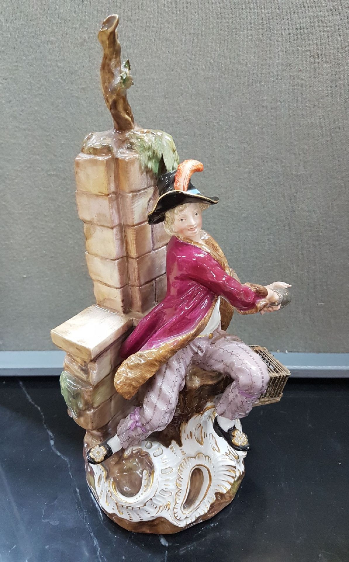 Porzellangruppe, Meissen, um 1860,  2. Wahl, Rattenfänger, - Bild 2 aus 8