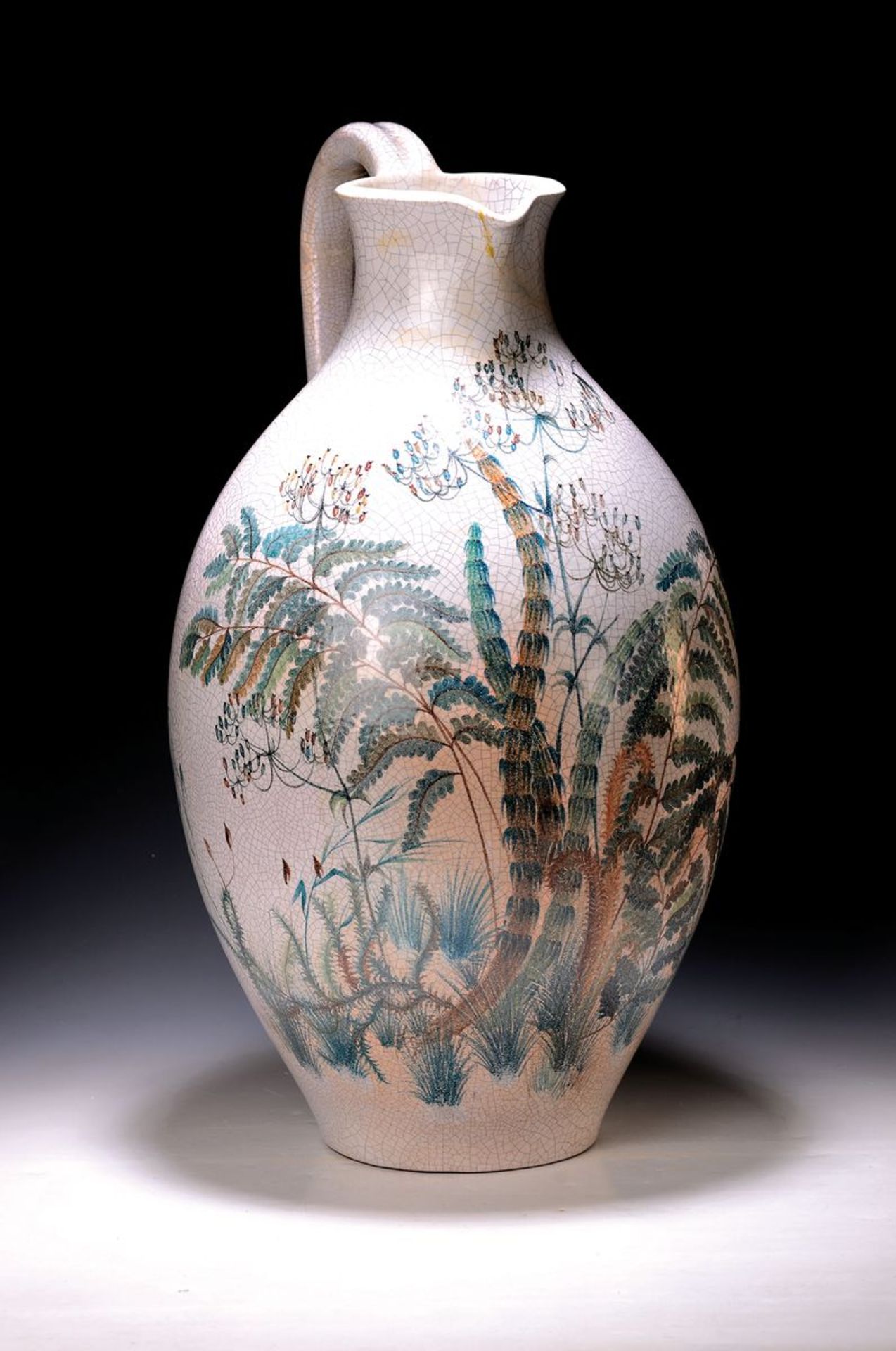 Große Bodenvase, Karlsruher Majolika, Gustav Heinkel,