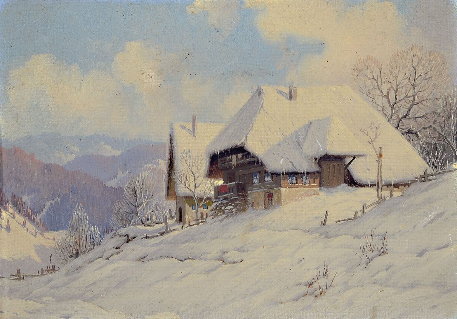 Karl Hauptmann, 1880 Freiburg-1947 Todtnau, verschneiter