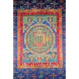 Mandala-Thangka, sinotibetisch, Anfang 20.Jh. , Stoff,