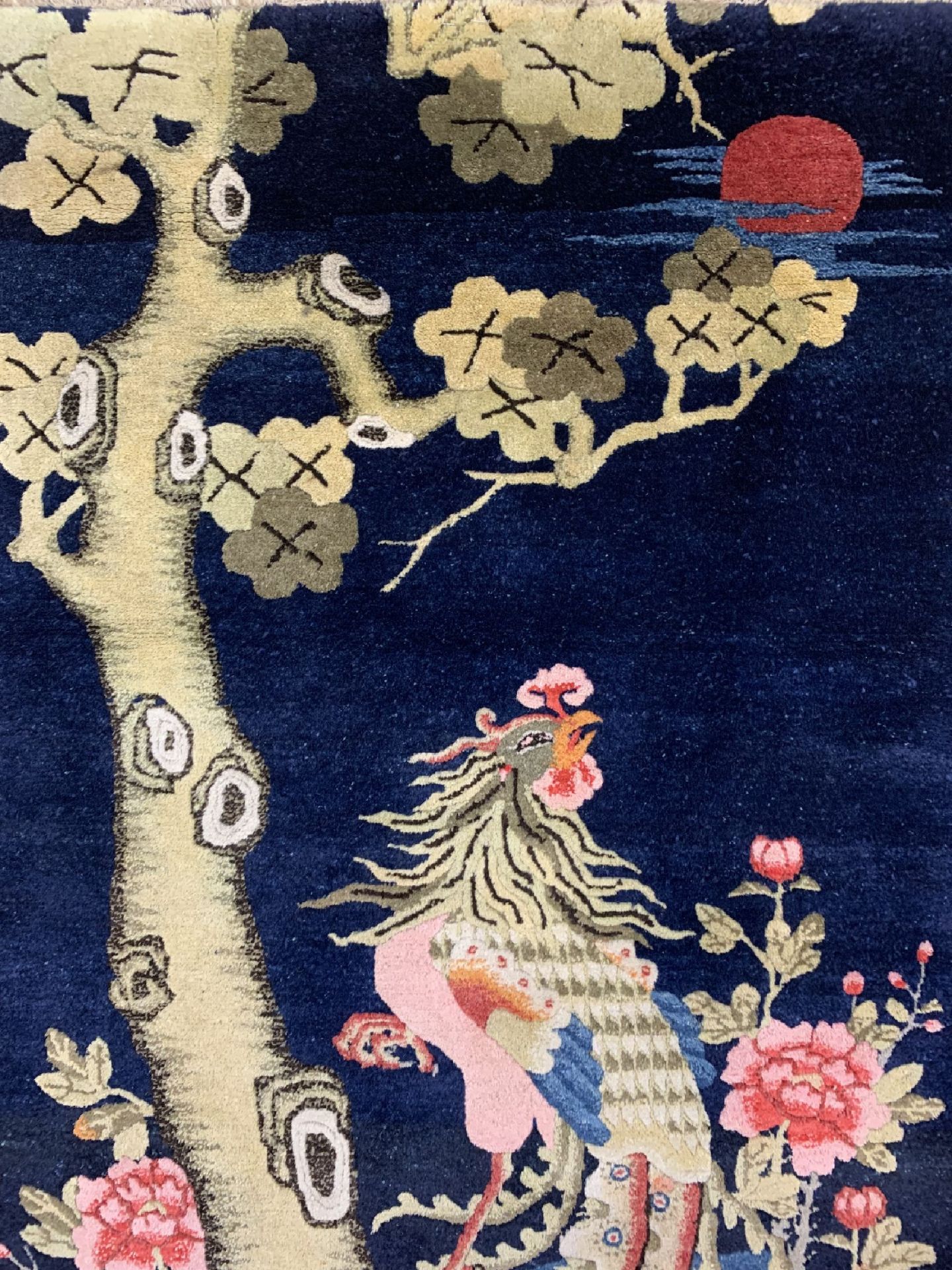 Pao Tow antik, China, um 1910, Wolle auf Baumwolle, ca. - Bild 4 aus 6