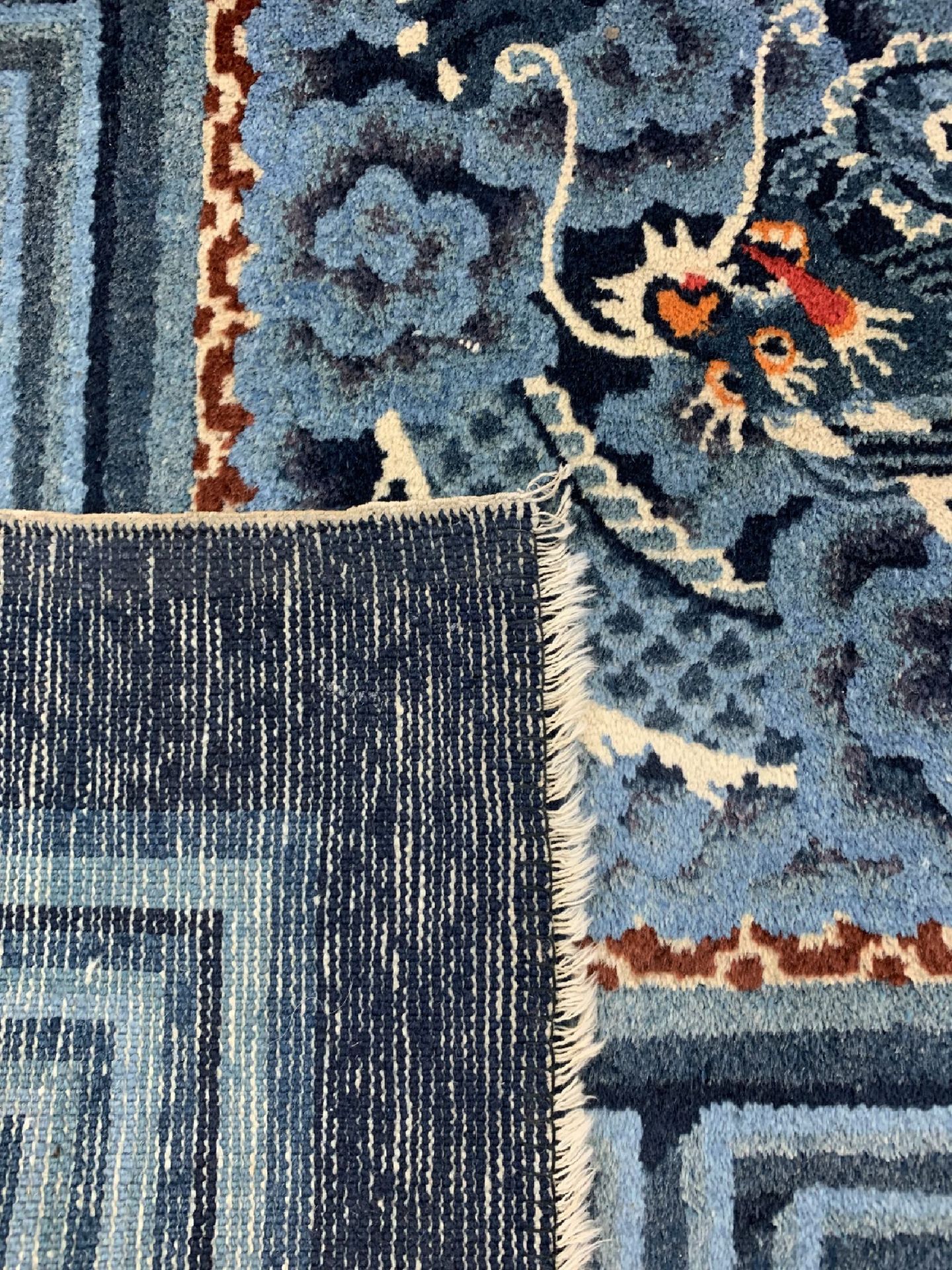 Antiker'Drachen-Teppich',   China, um 1900, Wolle auf - Bild 6 aus 6