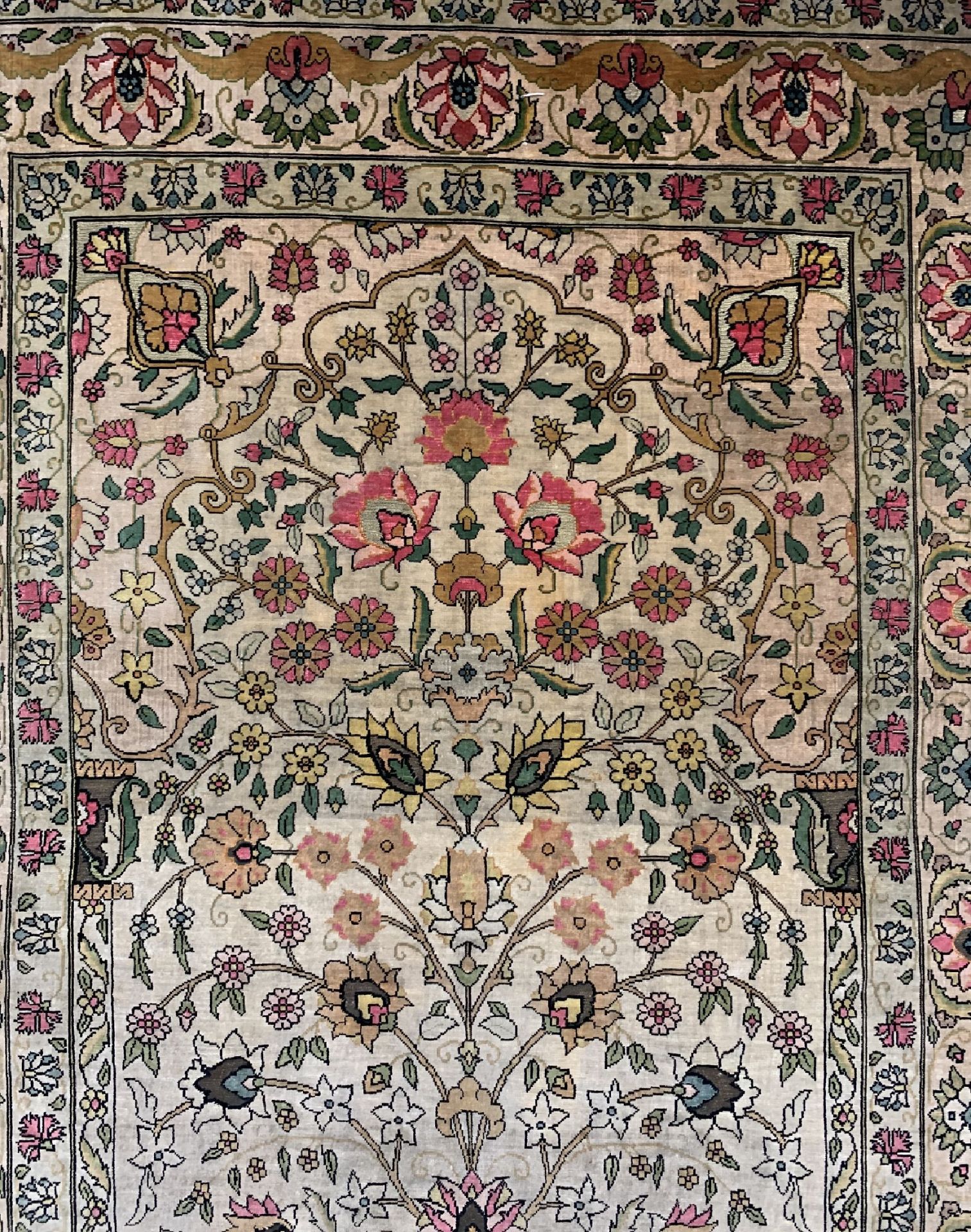 Hereke Seide, Türkei, um 1950, reine Naturseide, ca. 128 - Image 4 of 6