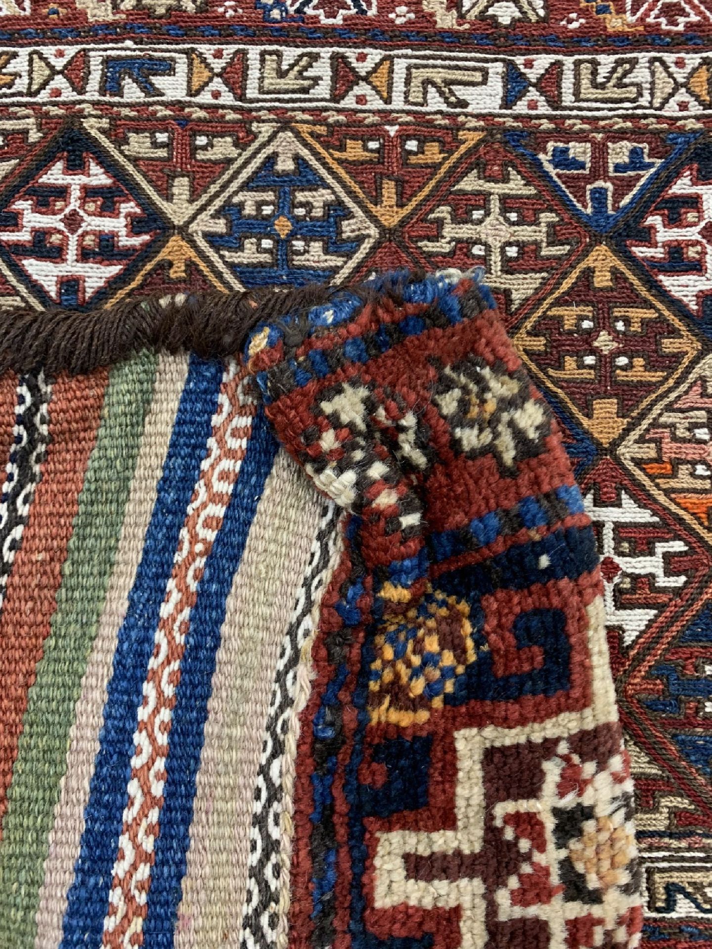 Shahsawan Doppeltasche, Persien, um 1900, Wolle auf - Image 6 of 6