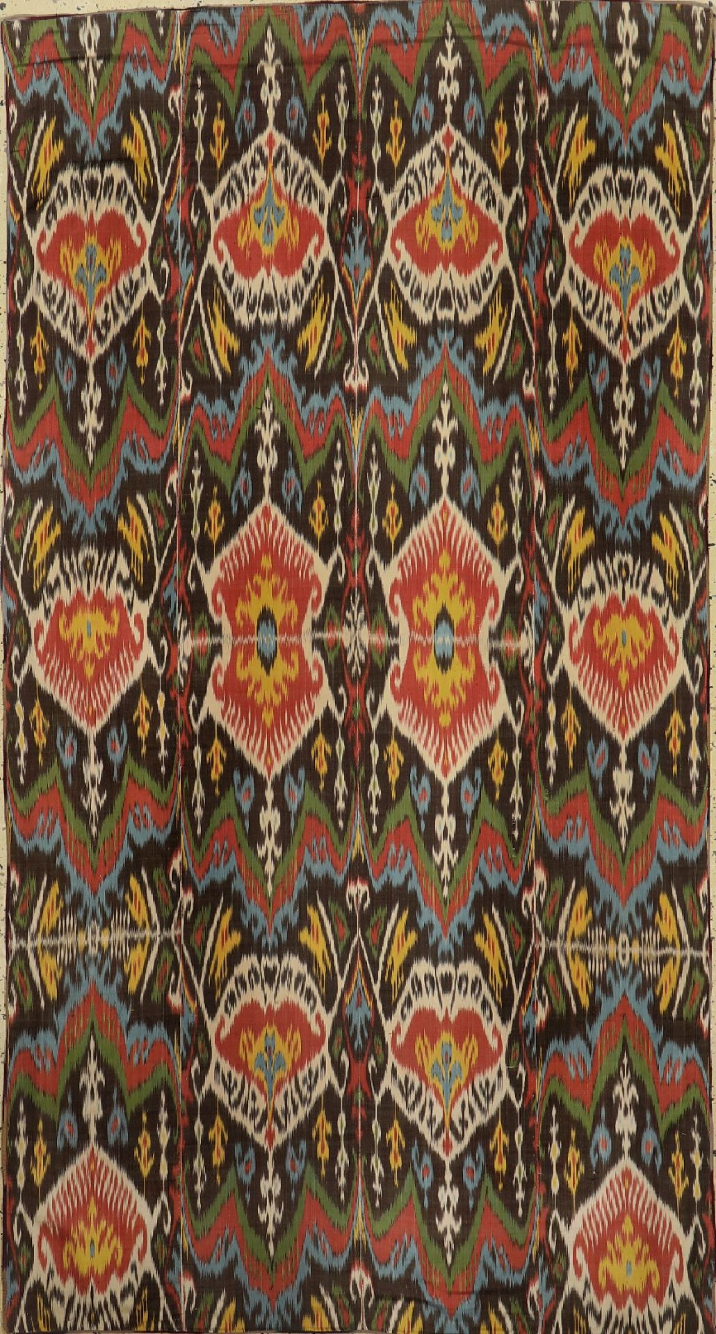 Seiden Ikat antik, Uzbekistan, um 1900, Seide, ca. 228 x