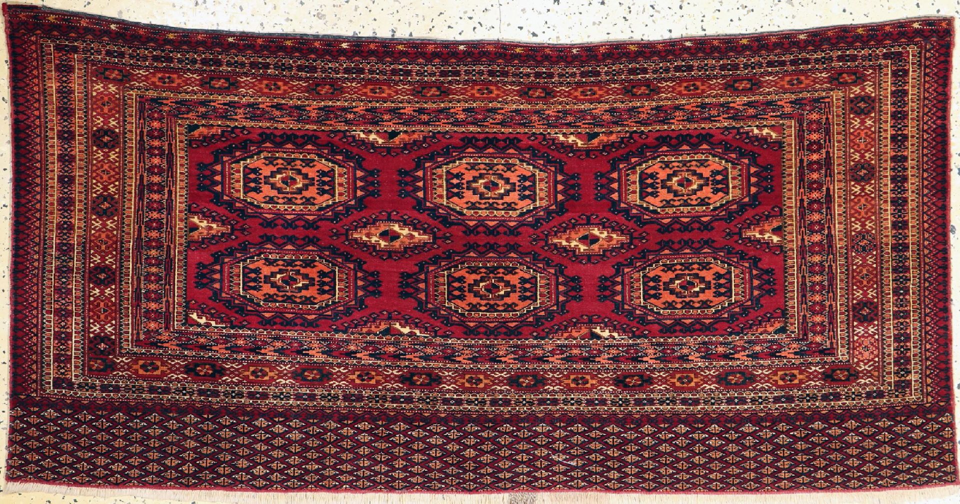 Saryk Tschowal antik, Turkmenistan, um 1900, Wolle auf