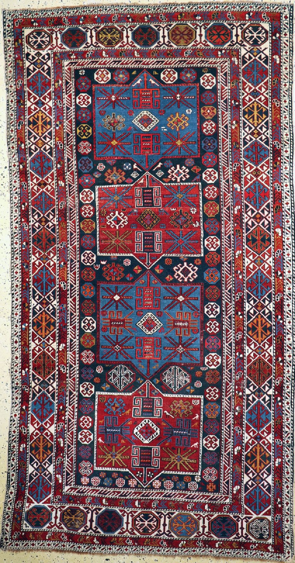 Baku-Schirwan antik,   Kaukasus, um 1900, Wolle auf Wolle,