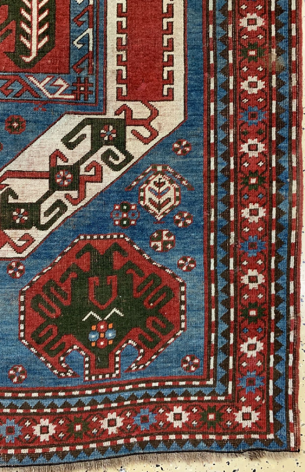 Kazak'Kasim-Ushak' antik, Kaukasus, 19.Jhd,Wolle auf - Image 2 of 6