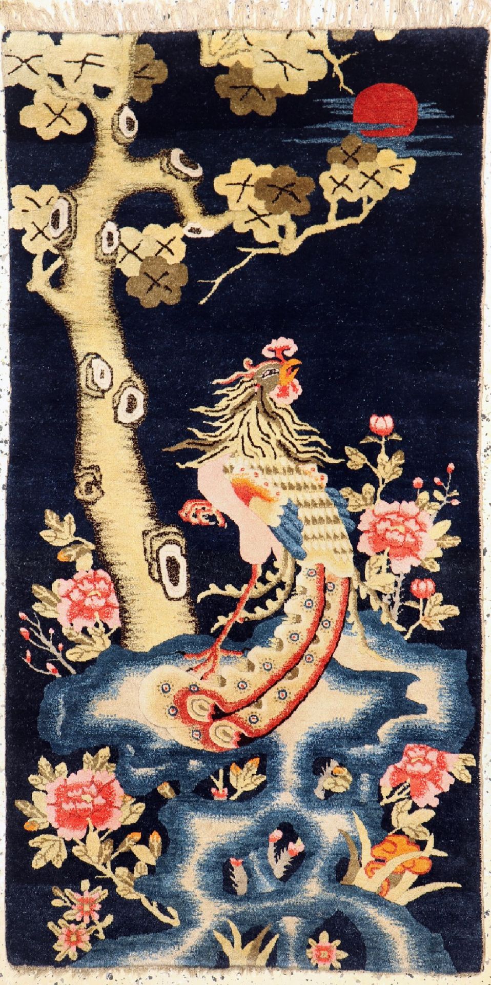 Pao Tow antik, China, um 1910, Wolle auf Baumwolle, ca.