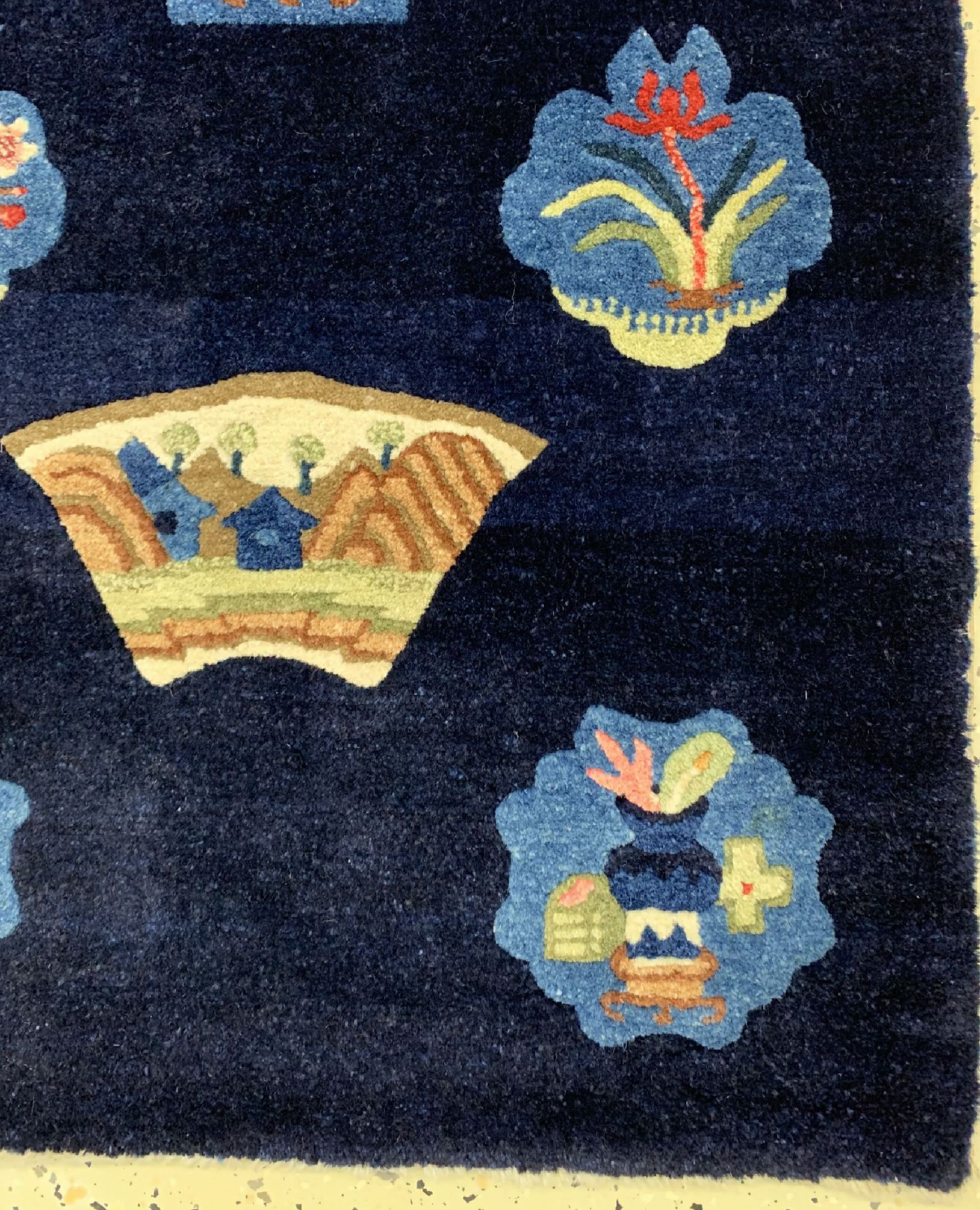 Antiker Pao Tow, China, um 1900, Wolle auf Baumwolle, - Image 2 of 6