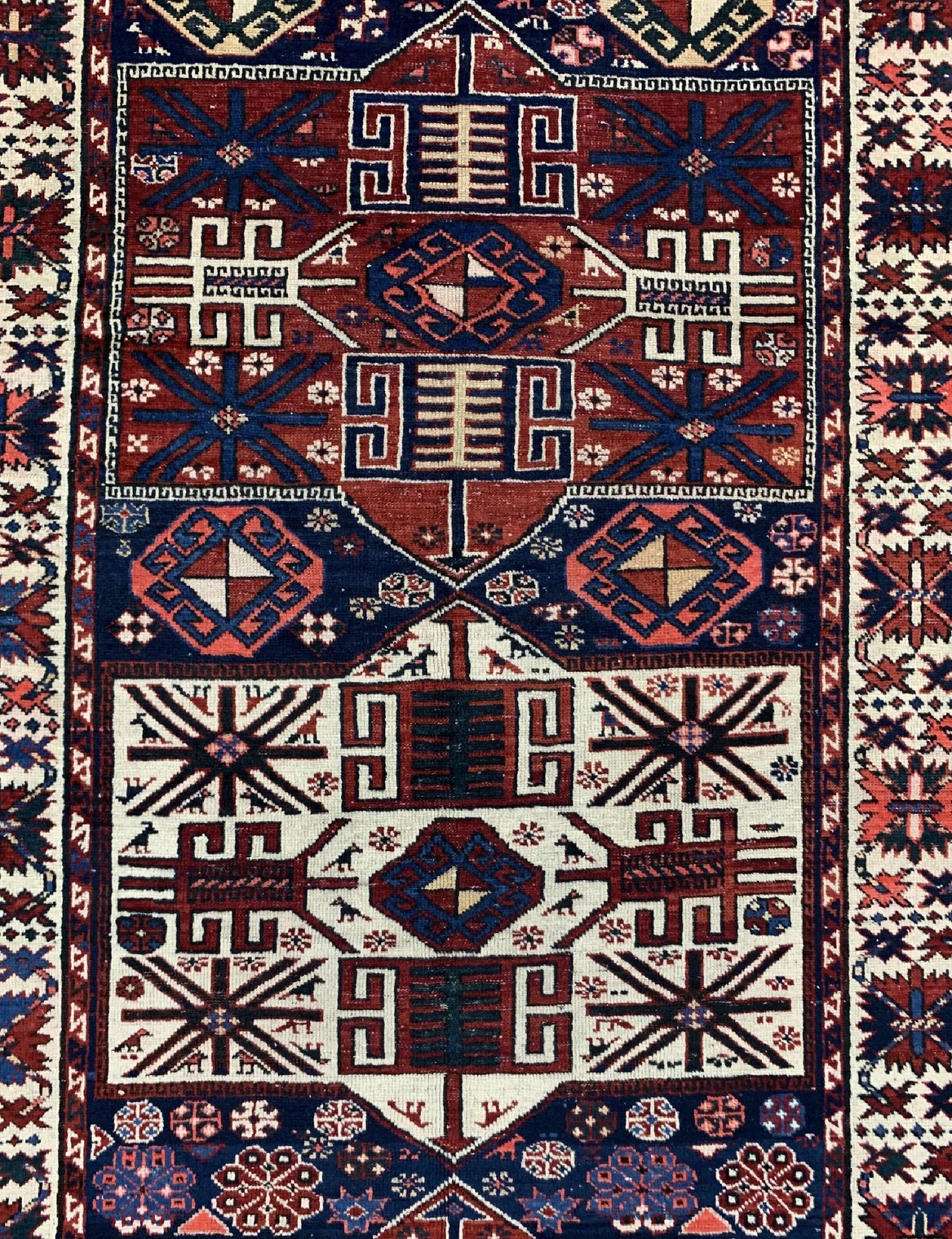 Baku-Schirwan antik,   Kaukasus, um 1900, Wolle auf Wolle, - Bild 4 aus 7