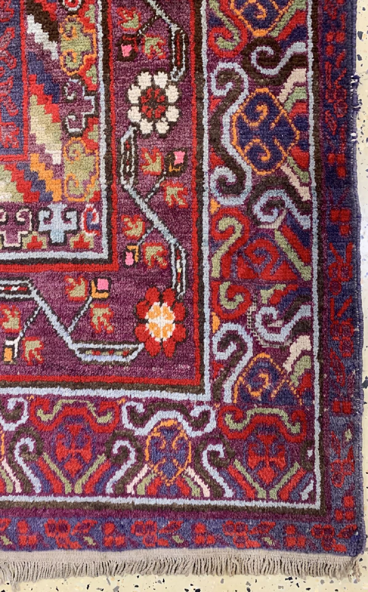 Antiker Khotan, Torkestan, um 1900, Wolle auf Baumwolle, - Bild 3 aus 7