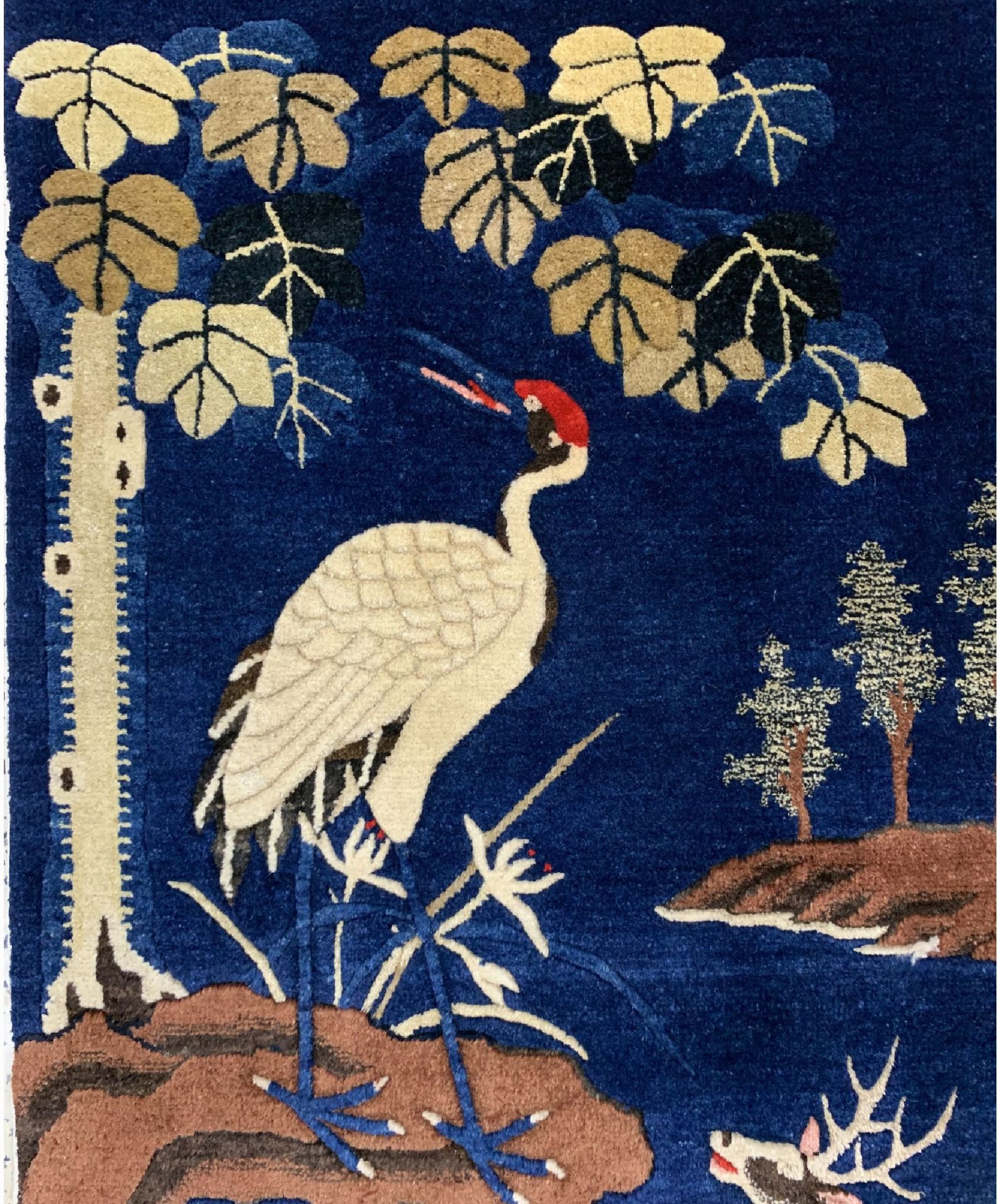 Antiker Pao Tow, China, um 1900, Wolle auf Baumwolle, - Image 3 of 5