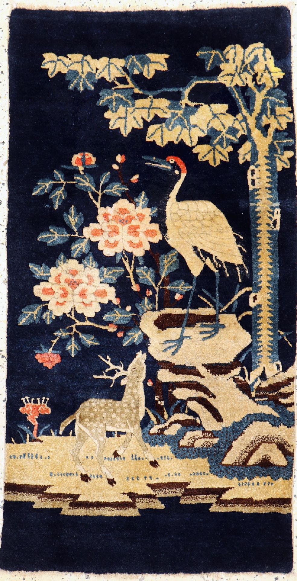 Antiker Pao Tow, China, um 1900, Wolle auf Baumwolle,