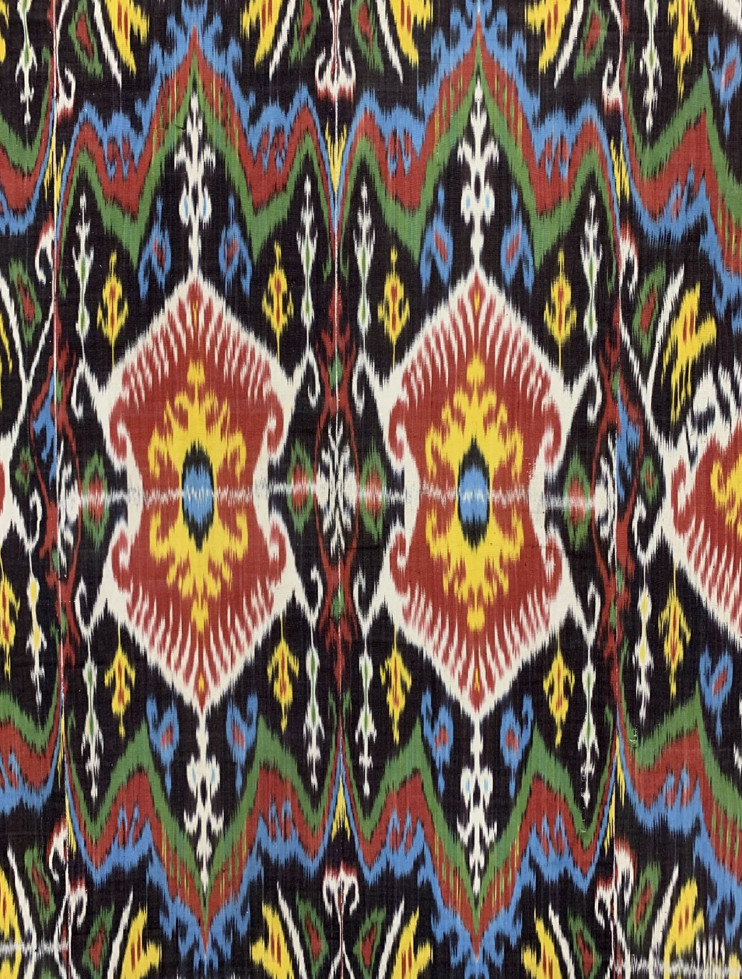 Seiden Ikat antik, Uzbekistan, um 1900, Seide, ca. 228 x - Bild 3 aus 5