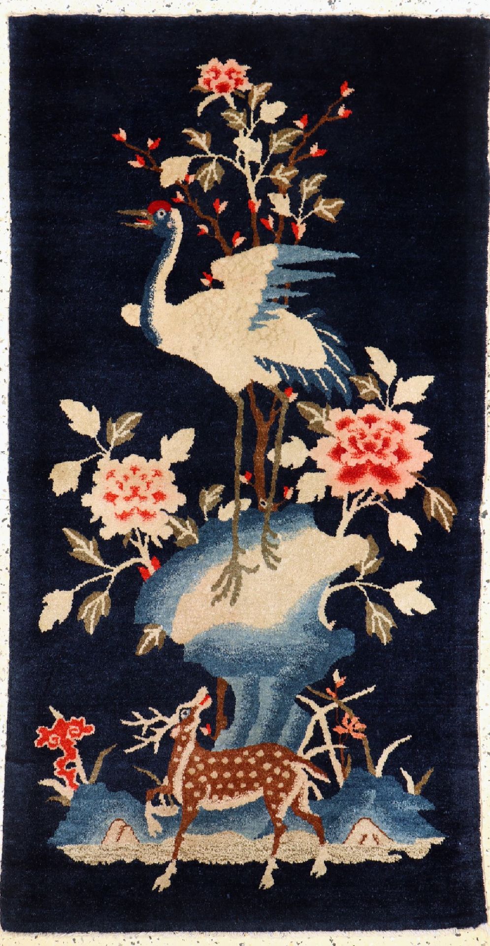 Pao Tow antik, China, um 1910, Wolle auf Baumwolle, ca.
