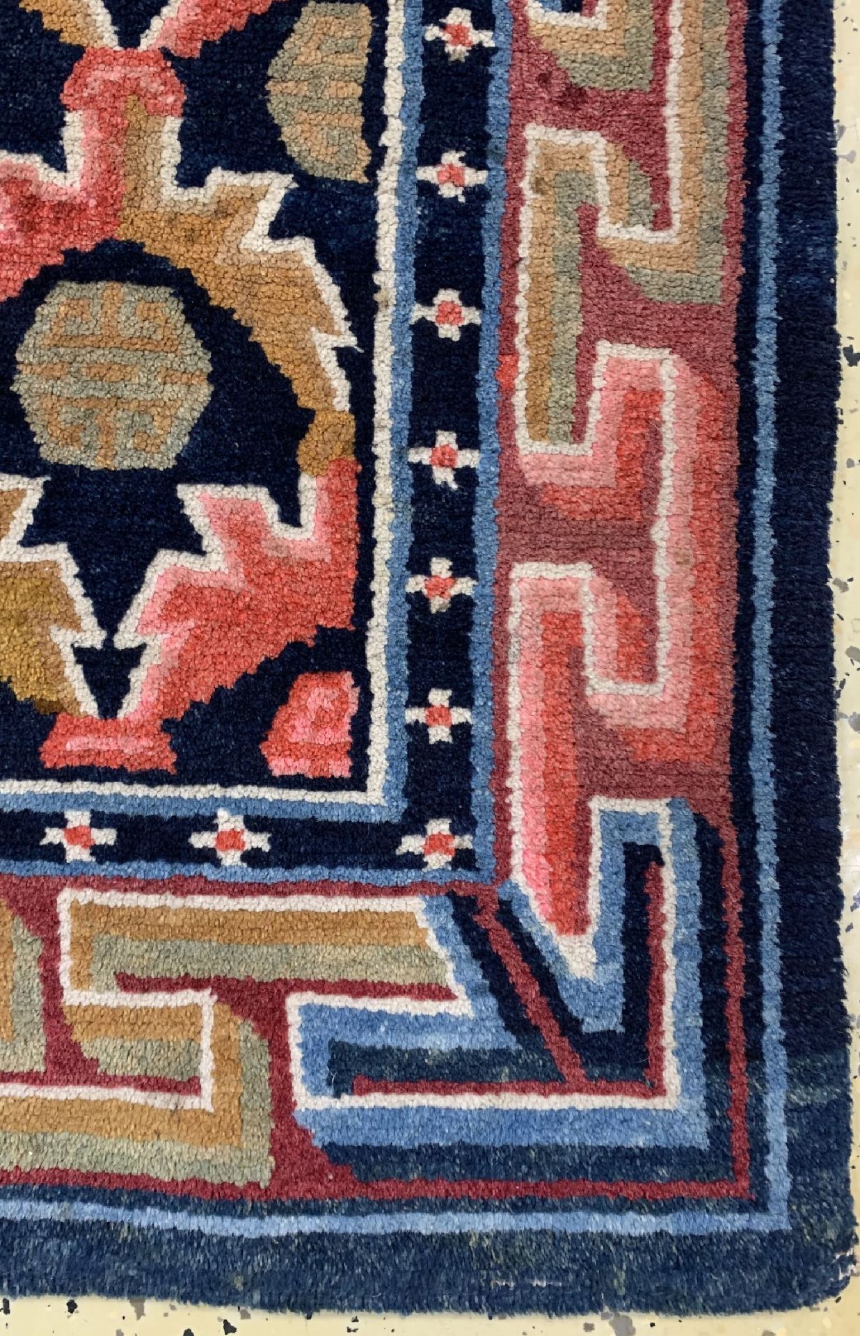 Khaden alt, Tibet, um 1920/1930, Wolle auf Baumwolle, - Image 2 of 6