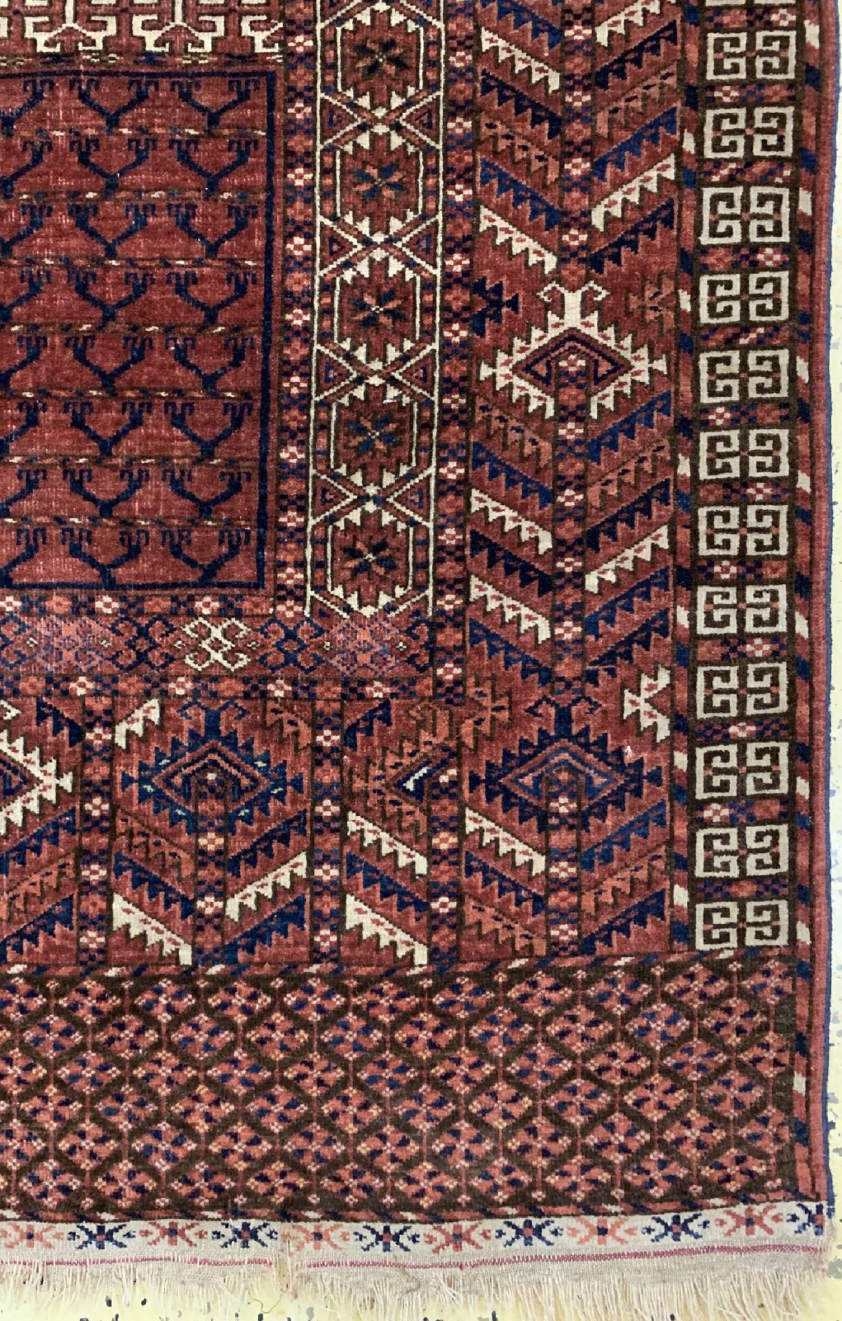Tekke Engsi antik, Turkmenistan, 19.Jhd, Wolle auf - Image 2 of 6