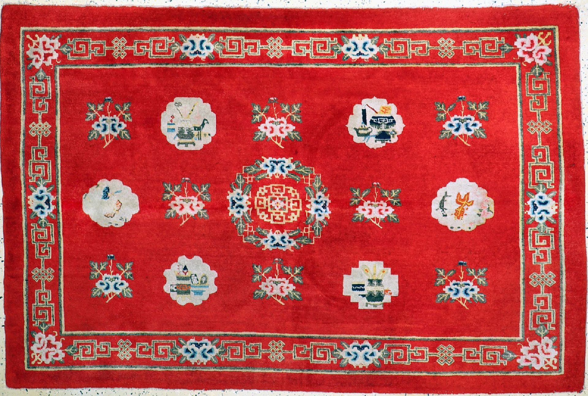 Peking antik, China, um 1900, Wolle auf Baumwolle, ca.