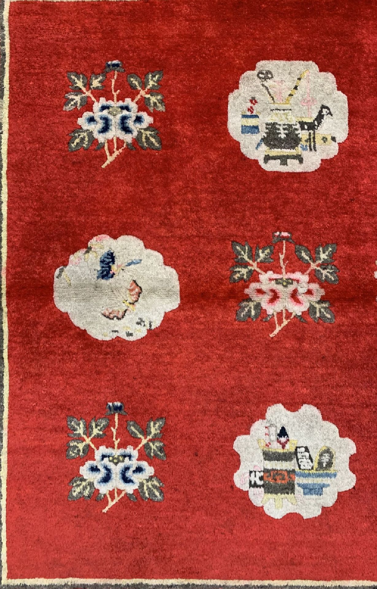 Peking antik, China, um 1900, Wolle auf Baumwolle, ca. - Bild 3 aus 5