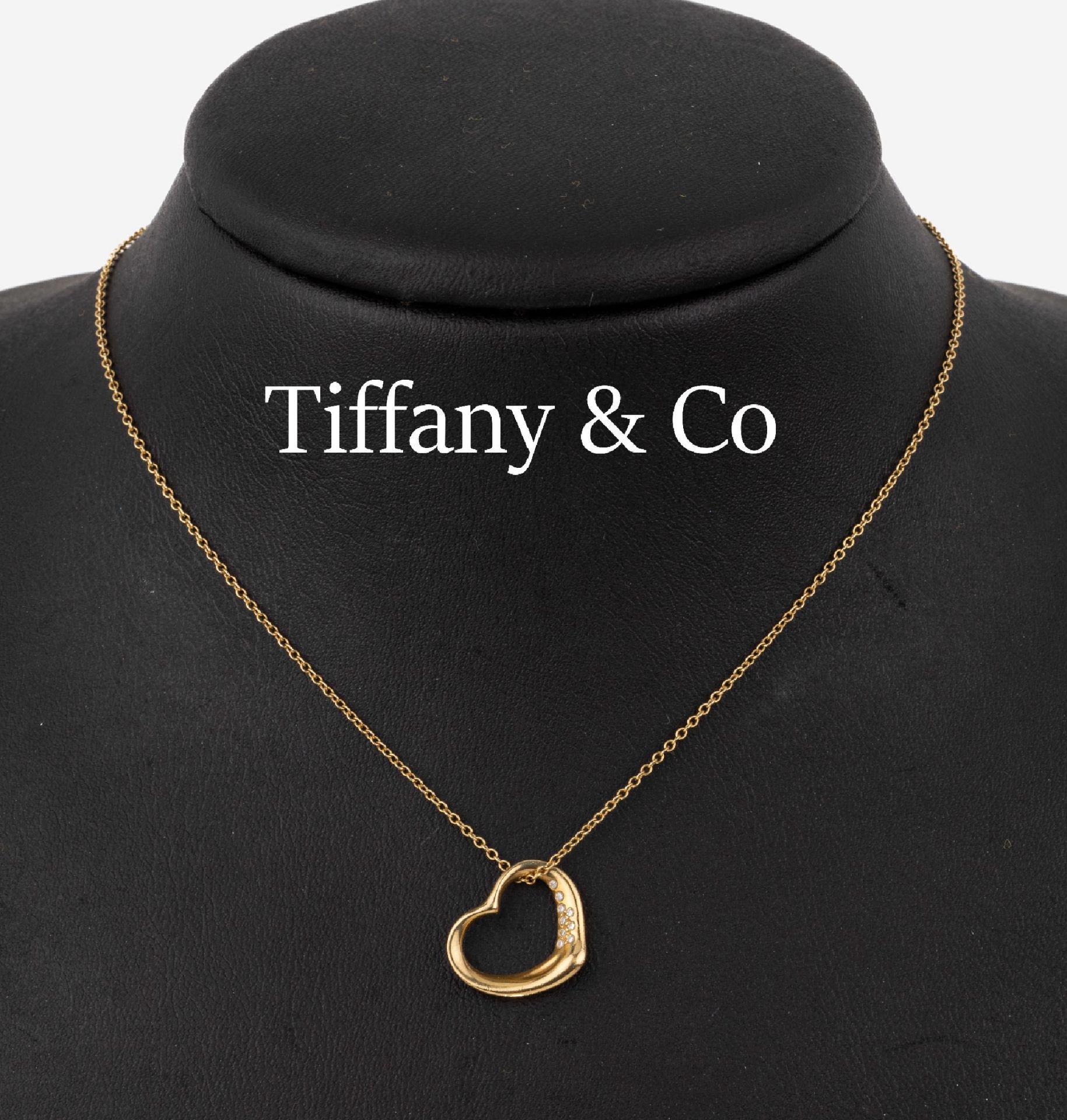 18 kt Gold TIFFANY & CO Diamant-Anhänger an Kette, GG