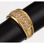 18 kt Gold Brillant-Ring, GG 750/000, 36 Brillanten zus.