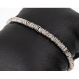 Platin Brillant-Armband, Platin gepr., gravierte