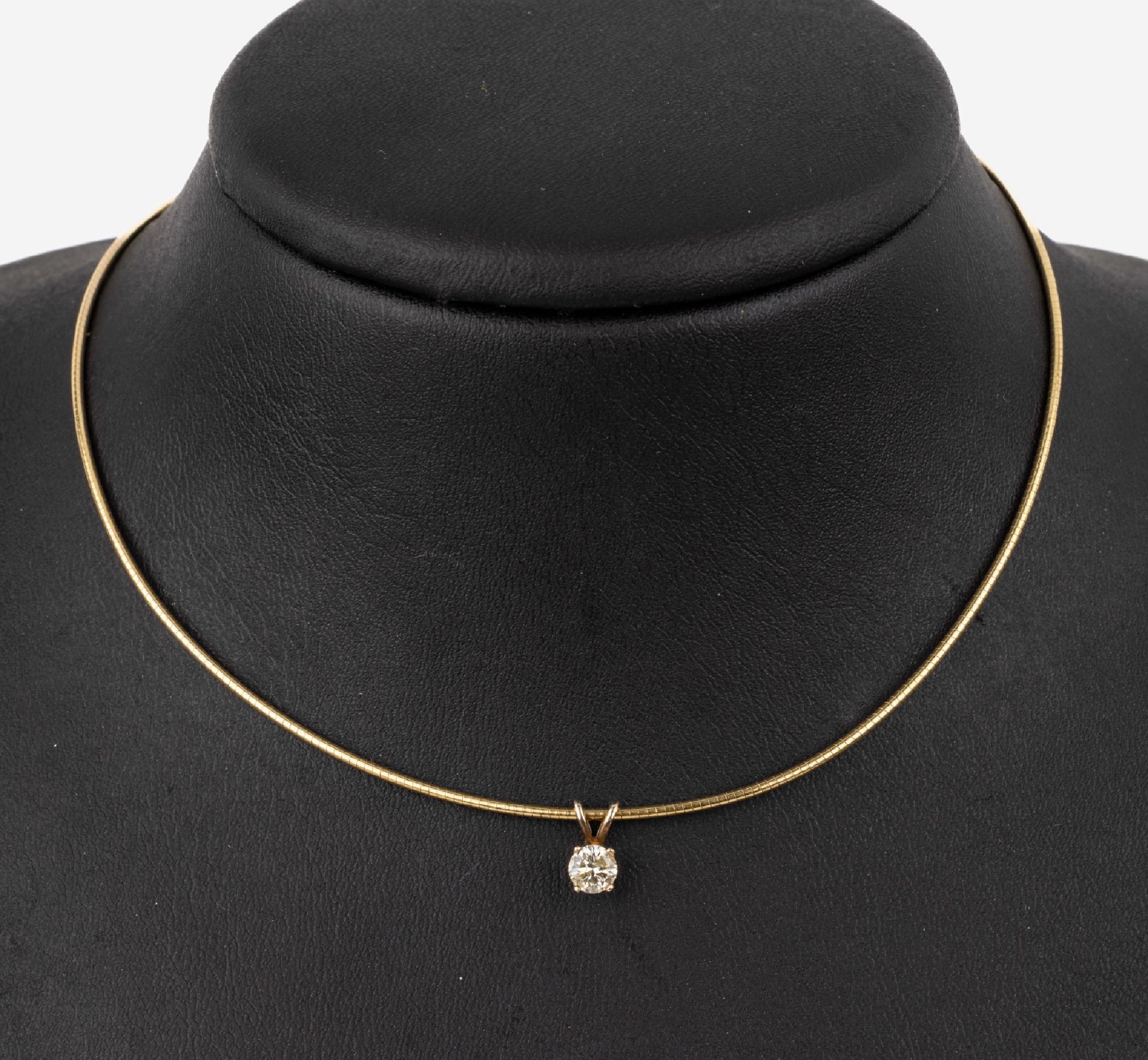 14 kt Gold Brillant-Collier, GG 585/000, Brillant 0.25