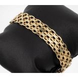 14 kt Gold Armband, GG 585/000, Glieder geschwungen, B.