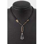 18 kt Gold Brillant-Collier, GG/WG 750/000,gepr., Collier