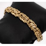 14 kt Gold Armband, GG 585/000, L. ca. 21 cm,