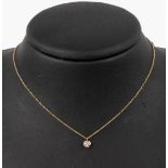 14 kt Gold Brillant-Collier, GG 585/000, Brillant ca.