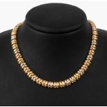 18 kt Gold Collier, GG/WG/RG 750/000, Glieder im