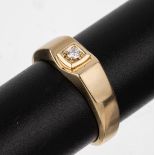 14 kt Gold Brillant Ring, GG 585/000, Brillant ca. 0.05