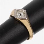 14 kt Gold Diamant-Ring, GG/WG 585/000,