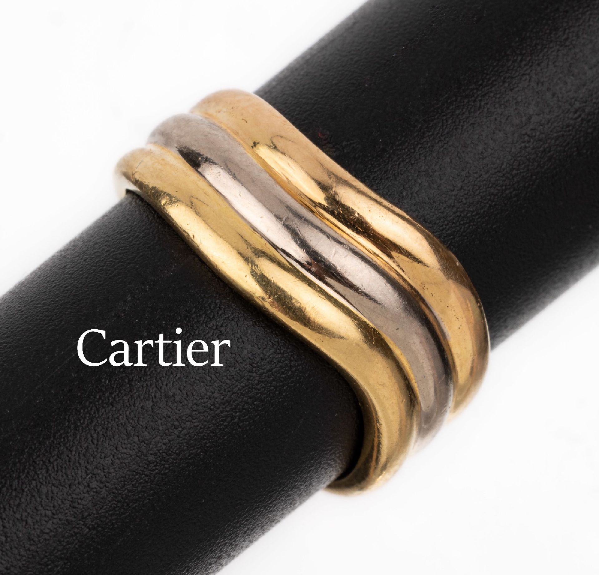 18 kt Gold CARTIER Ring, GG/WG 750/000, sign., num.,