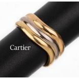 18 kt Gold CARTIER Ring, GG/WG 750/000, sign., num.,