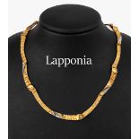 14 kt Gold LAPPONIA-Collier, GG/WG 585/000,Finland 1993,