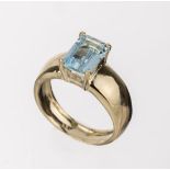 14 kt Gold Aquamarin-Ring, GG 585/000, Aquamarin